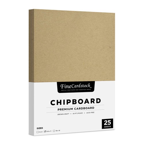 Brown kraft chipboard - kraft,